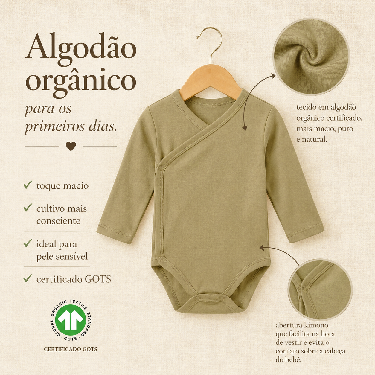 Kit RN Essencial – Look Primeiro Dia | Lemons + Oliva Natural Orgânico