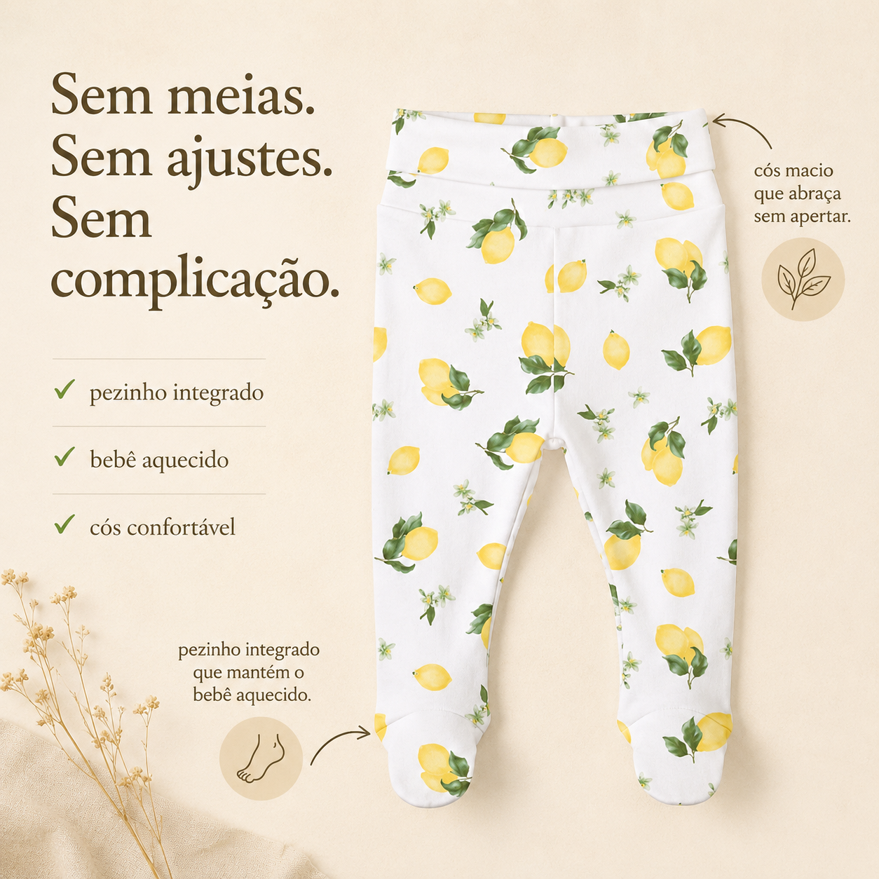 Kit RN Essencial – Look Primeiro Dia | Lemons + Oliva Natural Orgânico