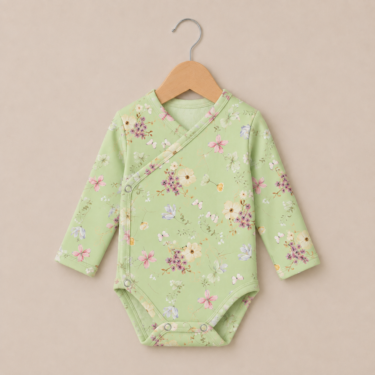 Body Kimono Recém-Nascido à 3 Meses - Cotton Adapt | Jardim De Primavera