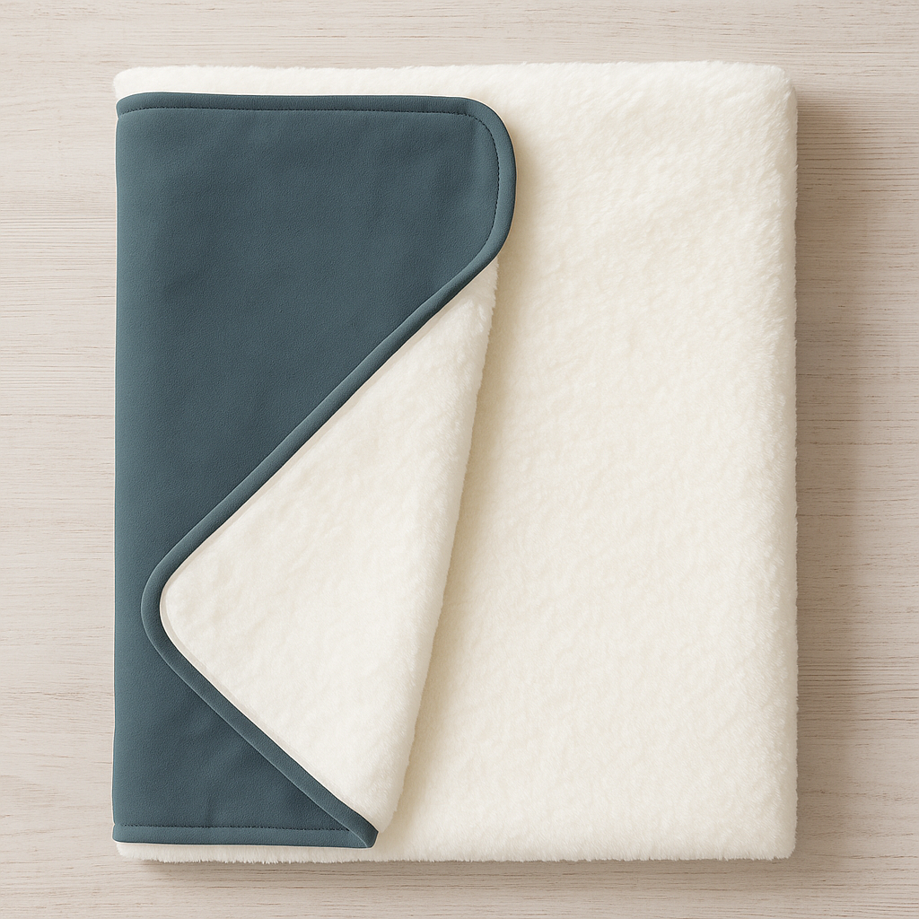Mantinha de Bebê Verde Mate com Fleece Creme – Cobertor Suave e Antialérgico | Means Love Baby
