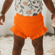 Short Plissado – Algodão Premium | Laranja