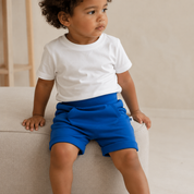 Bermuda Bolsão Canguru - Algodão Stretch | Azul Royal