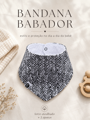Bandana Babador - Malha Algodão | Geométrica Minimalista