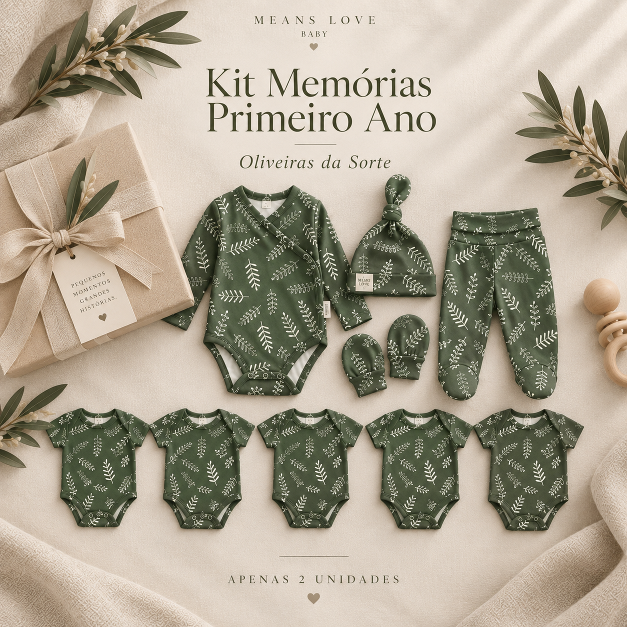 Kit Memórias Primeiro Ano - Cotton Adapt | Oliverias da Sorte