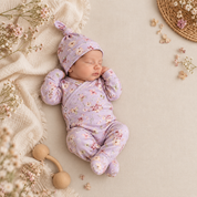 Saída Maternidade Recém-Nascido 4 Peças - Cotton Adapt | Jardim Lilás