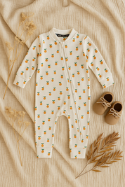 Macacão Bebê Unissex –  Algodão Premium Estampa Exclusiva | Mini Laranjinhas Boho