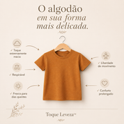 Camiseta Manga Curta - Meia Malha | Caramelo