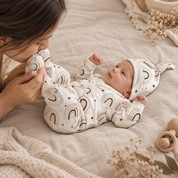 Saída Maternidade Recém-Nascido 4 Peças - Cotton Adapt | Baby Rainbow