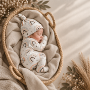 Saída Maternidade Recém-Nascido 4 Peças - Cotton Adapt | Baby Rainbow