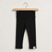Legging - Algodão Canelado | Preto Clássico Minimalista