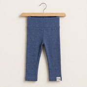 Legging - Algodão Canelado | Azul Marinho Mescla