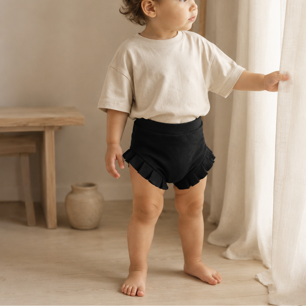 Short Plissado - Algodão Premium | Preto