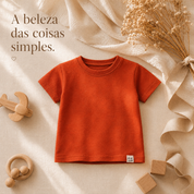 Camiseta Manga Curta - Meia Malha Algodão | Telha