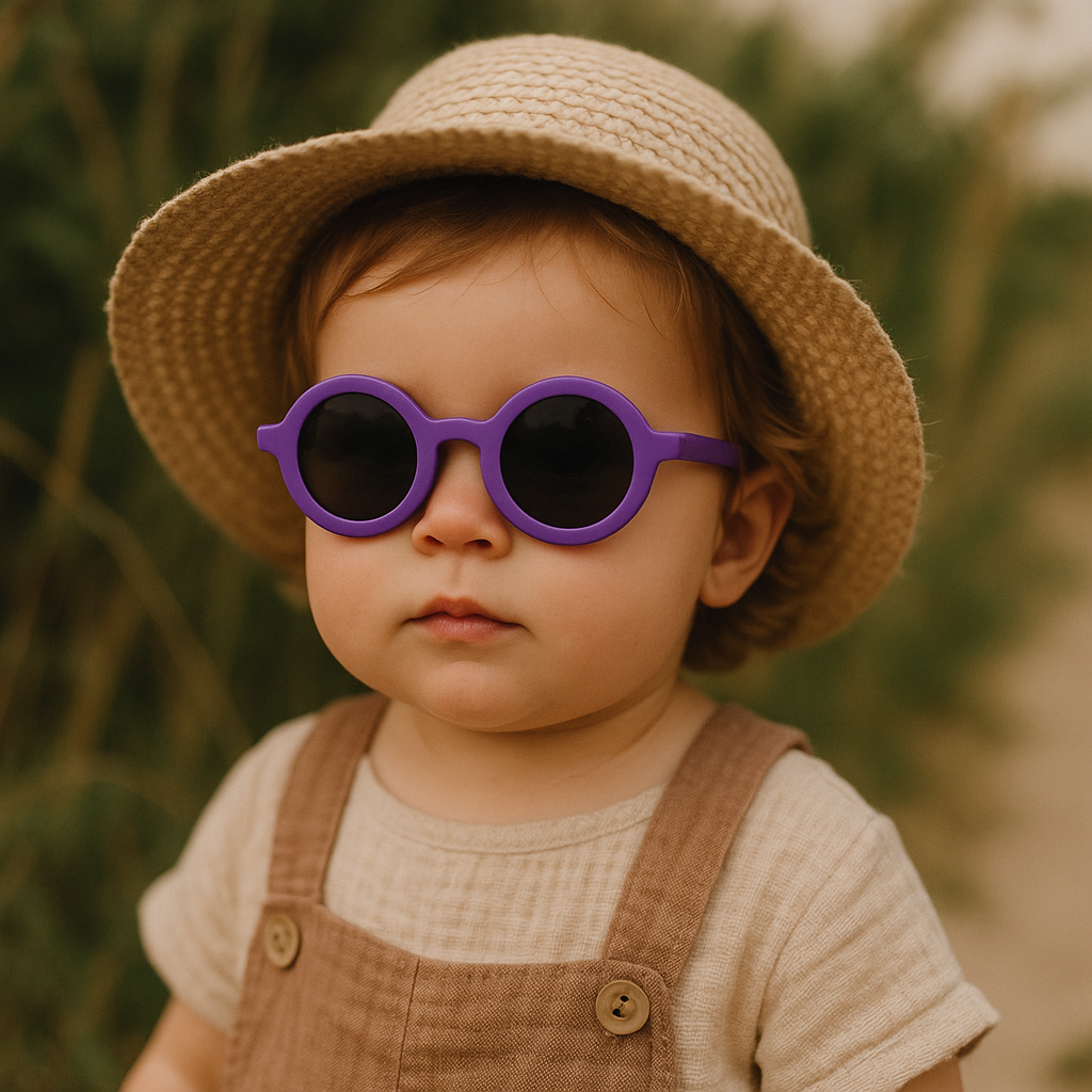 Óculos de Sol Infantil Redondo Unissex | Roxo