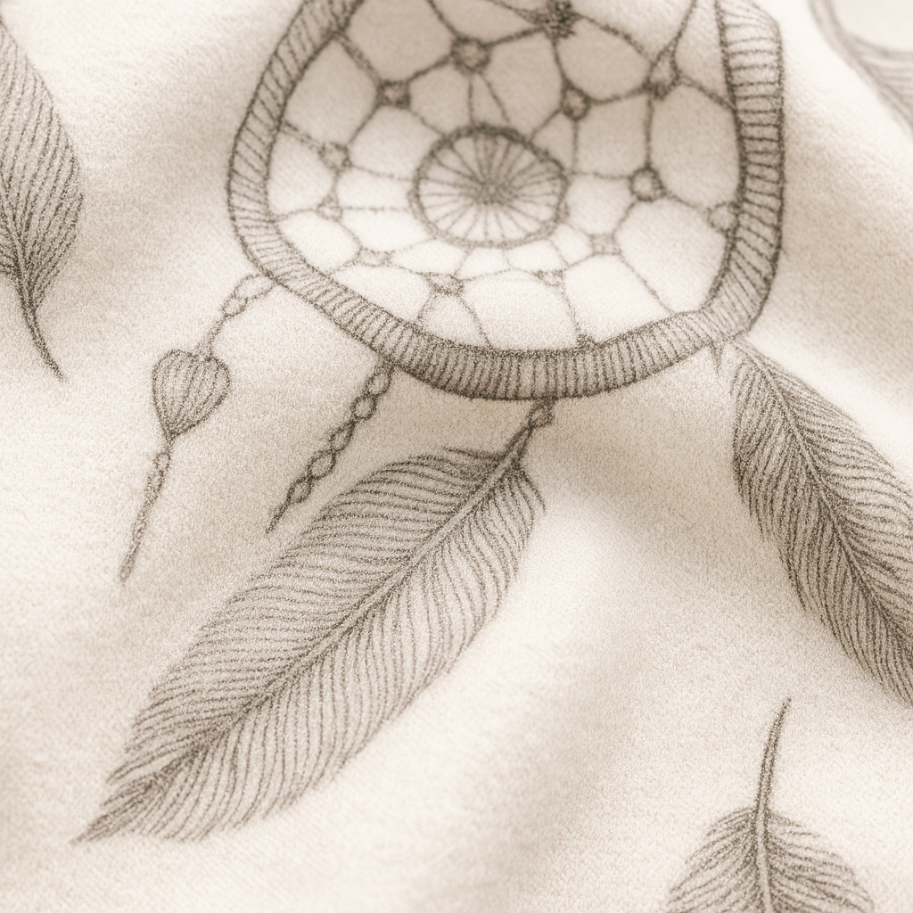 Faixinha de Cabelo Bebê - Algodão Premium Estampa Exclusiva | Boho Dreamcatcher Minimalista