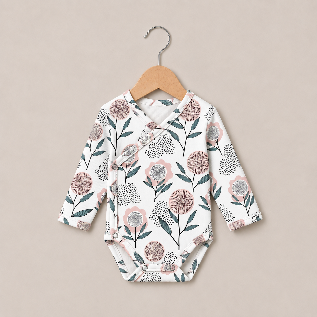 Saída Maternidade Recém-Nascido 4 Peças - Cotton Adapt | Nordic Bloom