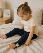 Legging - Algodão Canelado | Azul Marinho