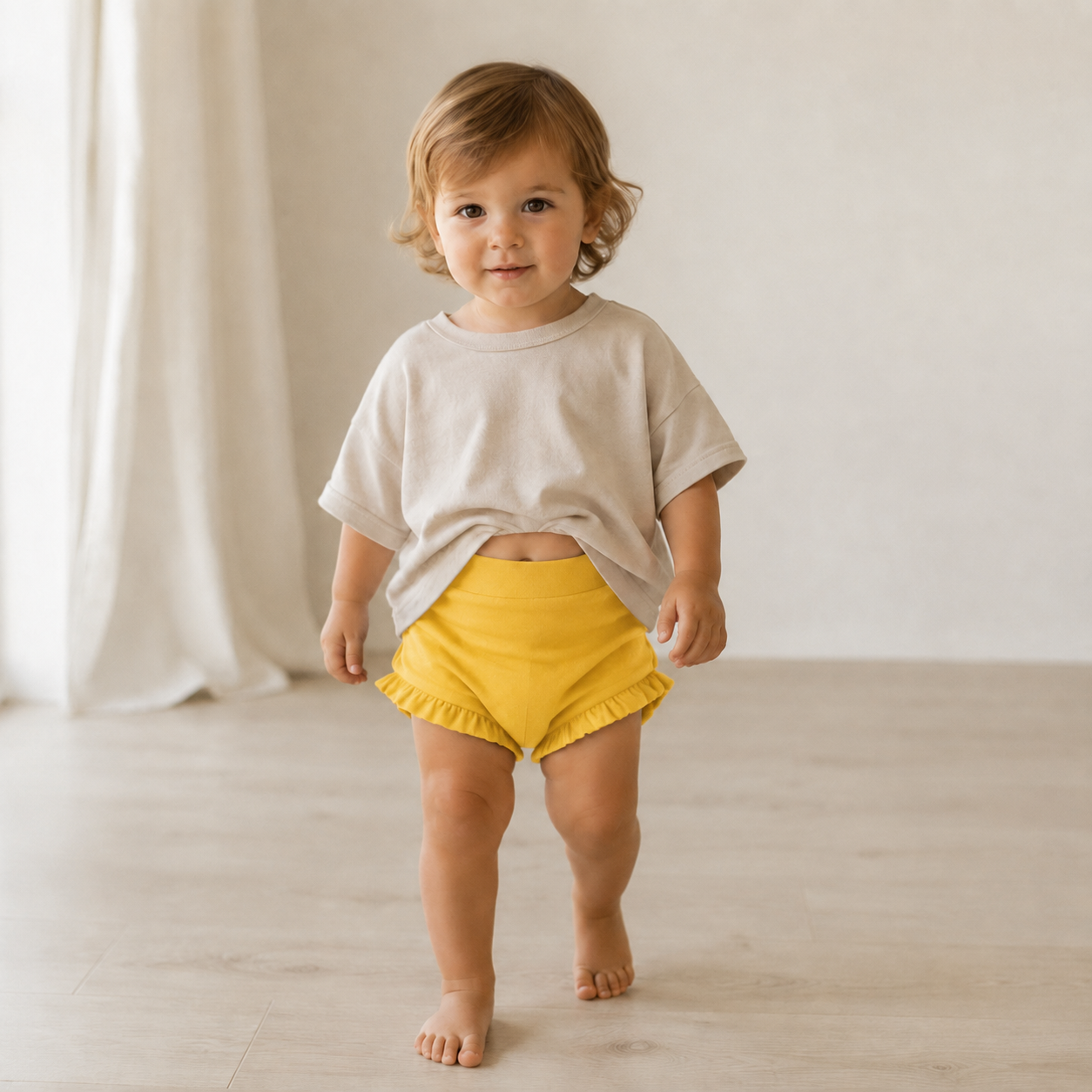 Short Plissado - Algodão Premium | Amarelo