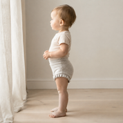 Short Bebê e Infantil Menina – Malha PA | Cinza Mescla Banana