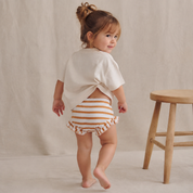 Short Plissado – Algodão Premium | Listras Amarelas
