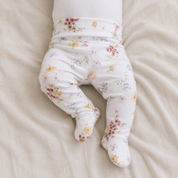 Calça Recém-Nascido à 3 meses com Pezinho – Cotton Adapt | Flores do Campo