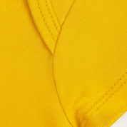 Body Bebê/Infantil Manga Curta Unissex - Algodão Premium Liso | Amarelo