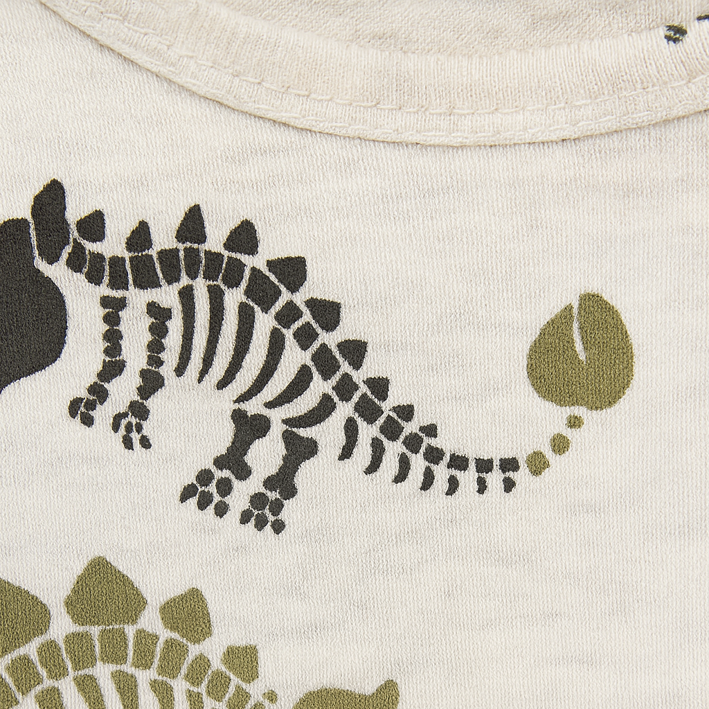 Body Bebê/Infantil Unissex - Malha Algodão Stretch Estampado | Fósseis