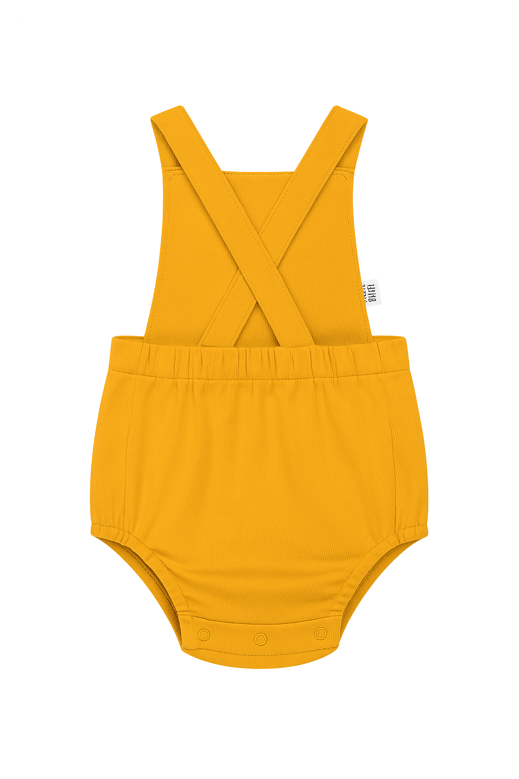 Salopete/Romper Bebê e Infantil Unissex – Algodão Premium Liso |  Amarelo