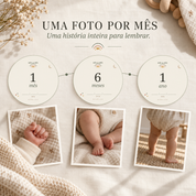 Kit Cartões de Marcos do Bebê — 30 Cartões para Imprimir | Primeiro Ano Completo