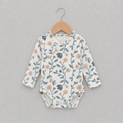 Body Kimono Recém-Nascido à 3 Meses - Cotton Adapt | Floral Vintage Tons de Azul