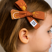 Presilha de Cabelo Infantil - Algodão Premium Estampa Exclusiva | Sol e Arco Iris Boho