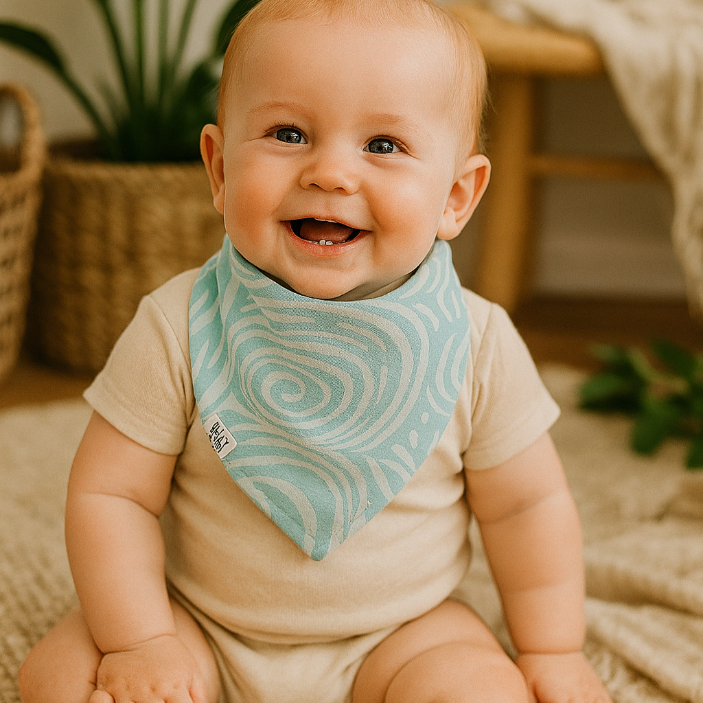 Bandana Babador Bebê Unissex – Algodão Liso Premium | Ventania
