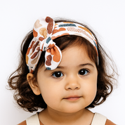 Laço de Cabelo Infantil Regulável - Algodão Stretch Estampa Exclusiva | Nuvens Coloridas
