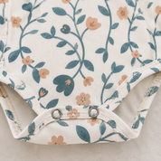 Mini Enxoval Completo 5 peças - Cotton Adapt | Floral Vintage Tons de Azul