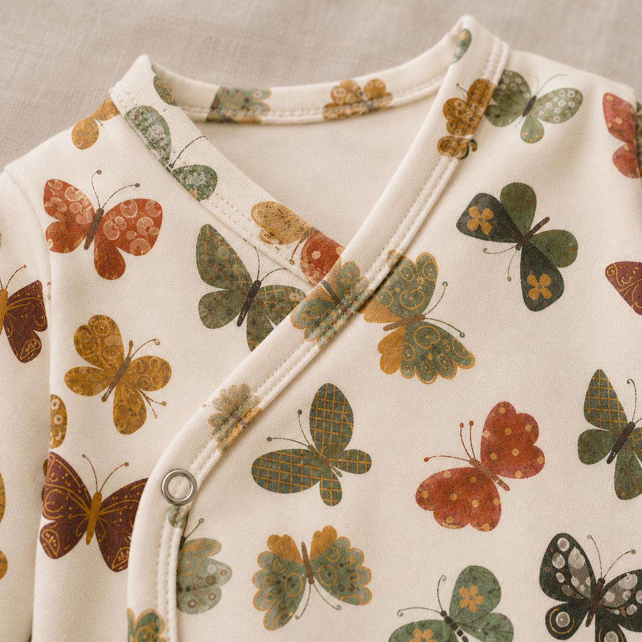Saída Maternidade Recém-Nascido 4 Peças - Cotton Adapt | Butterflies