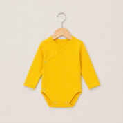 Body Kimono Bebê Recém-Nascido à 3 Meses - Algodão Premium | Amarelo Vibrante