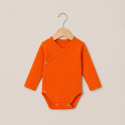 Body Kimono Bebê Recém-Nascido à 3 Meses - Algodão Premium | Laranja
