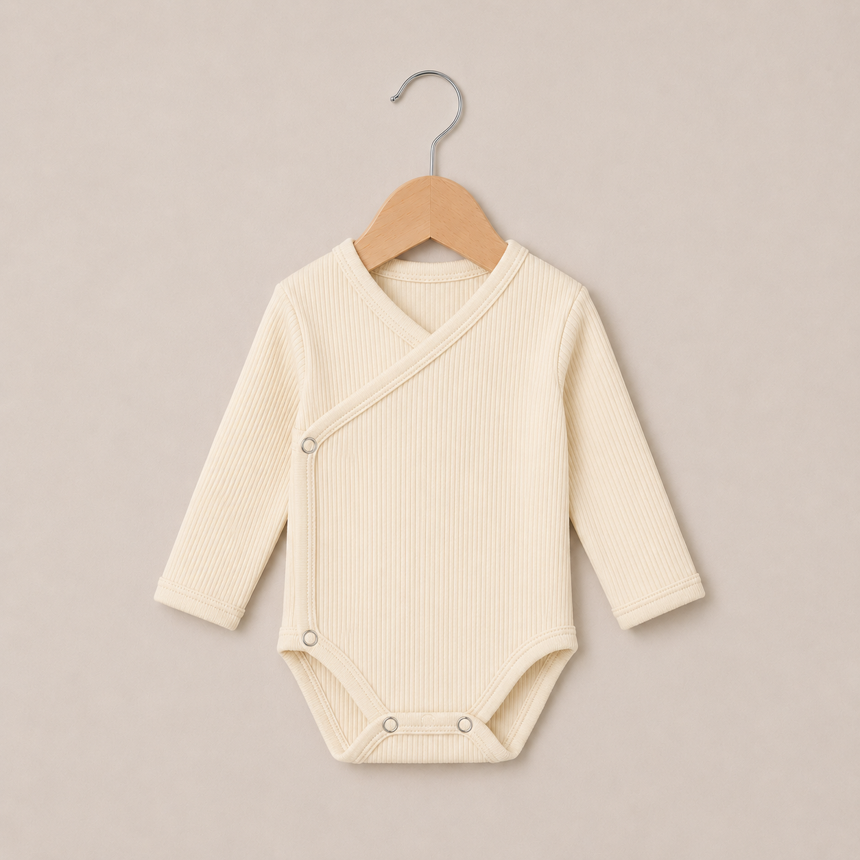 Kit: Body Kimono + Calça e Touca Orelhinha – Recém-Nascido à 3 Meses | 100% algodão - Off Whitee Winter