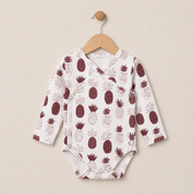 Body Kimono Recém-Nascido à 3 Meses - Algodão Premium | Abacaxi Boho