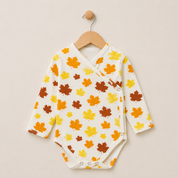 Body Kimono Bebê Recém-Nascido à 3 Meses - Cotton Adapt | Folhas de Outono