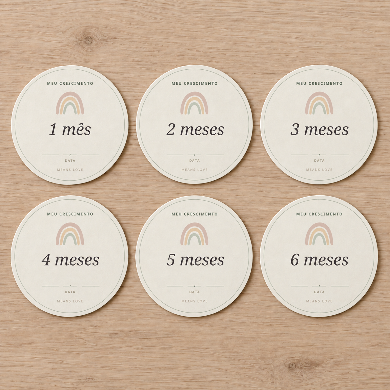 Kit Cartões de Marcos do Bebê — 30 Cartões para Imprimir | Primeiro Ano Completo