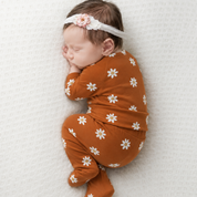 Kit Body Kimono + Calça com Pezinho Recém-Nascido a 3 Meses - Cotton Adapt | Rust & Daisy
