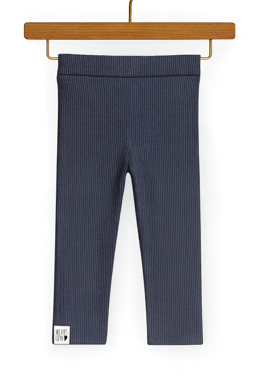 Legging Bebê e Infantil Menina – Canelado Algodão Premium Liso | Marinho Mescla