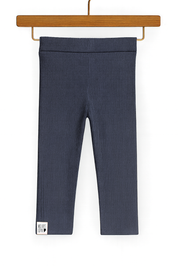 Legging Bebê e Infantil Menina – Canelado Algodão Premium Liso | Marinho Mescla