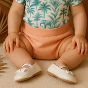Short Bebê e Infantil Menina – Algodão Strech Liso | Salmão Bebê