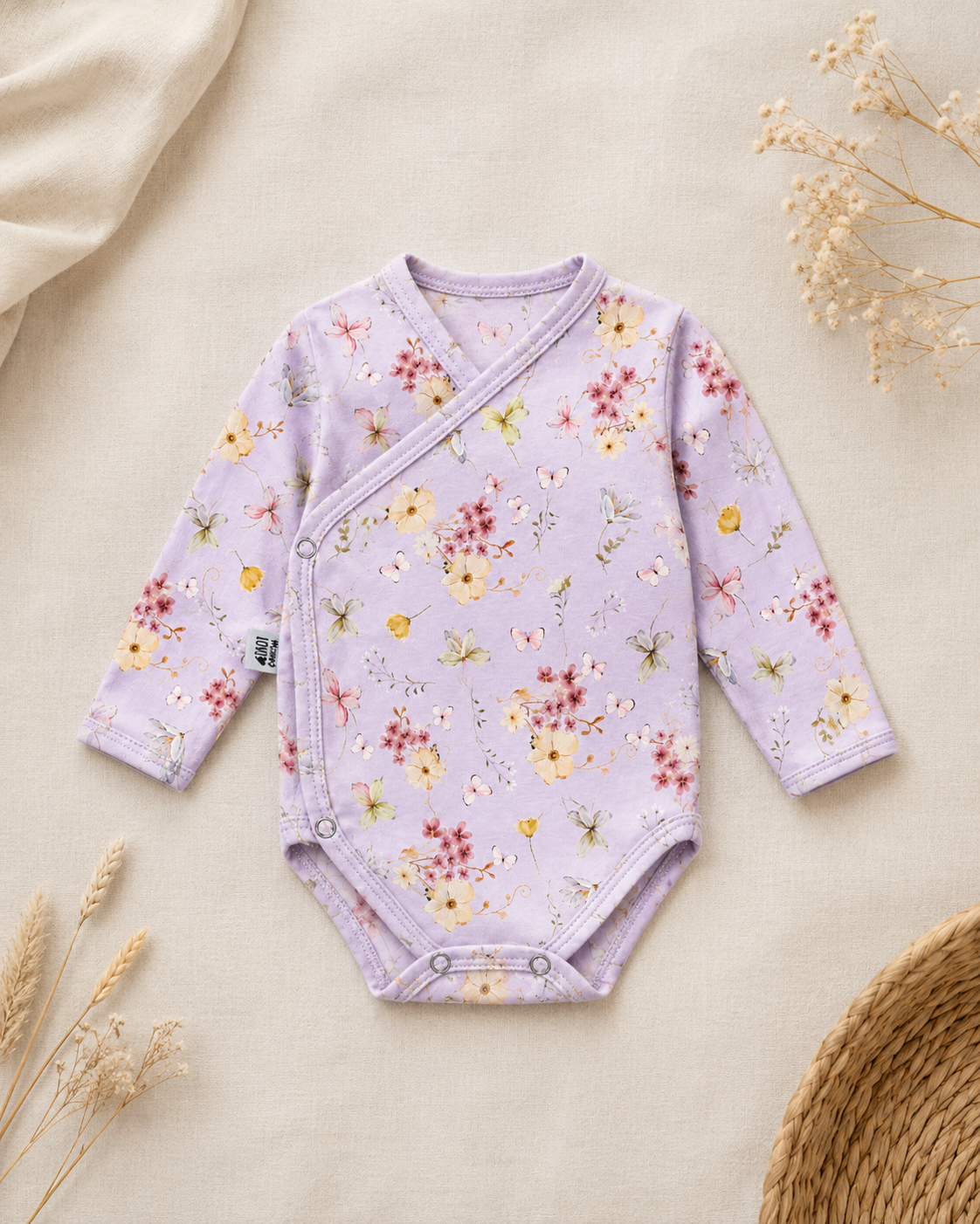 Saída Maternidade Recém-Nascido 4 Peças - Cotton Adapt | Jardim Lilás