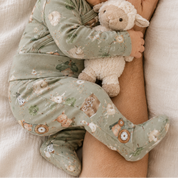 Calça Recém-Nascido à 3 meses com Pezinho – Cotton Adapt | Farm Days Sage