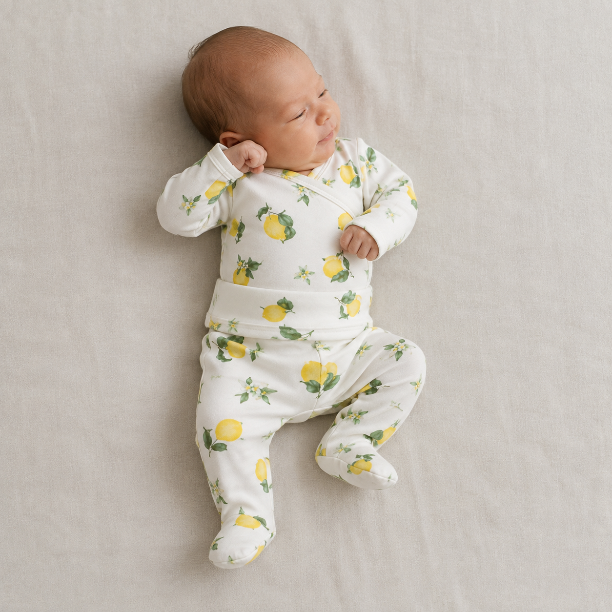 Saída Maternidade Recém-Nascido 4 Peças - Cotton Adapt | Lemons