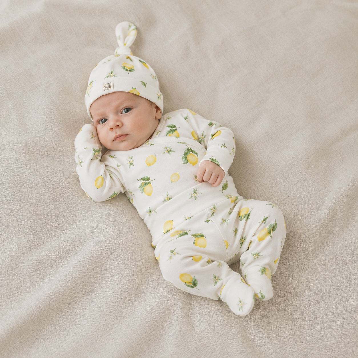 Saída Maternidade Recém-Nascido 4 Peças - Cotton Adapt | Lemons