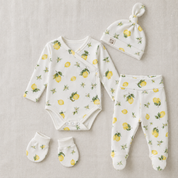 Saída Maternidade Recém-Nascido 4 Peças - Cotton Adapt | Lemons